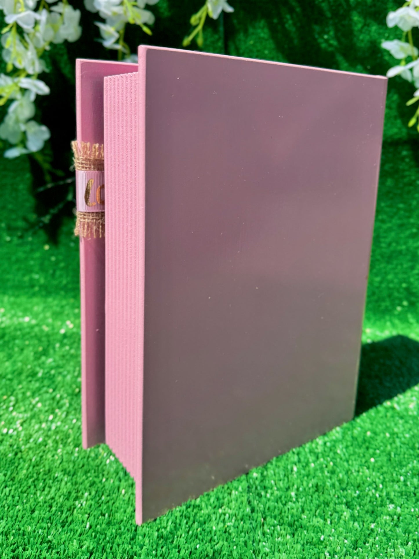 Romantik El Boyaması Ahşap Dekoratif Kitap Kutu